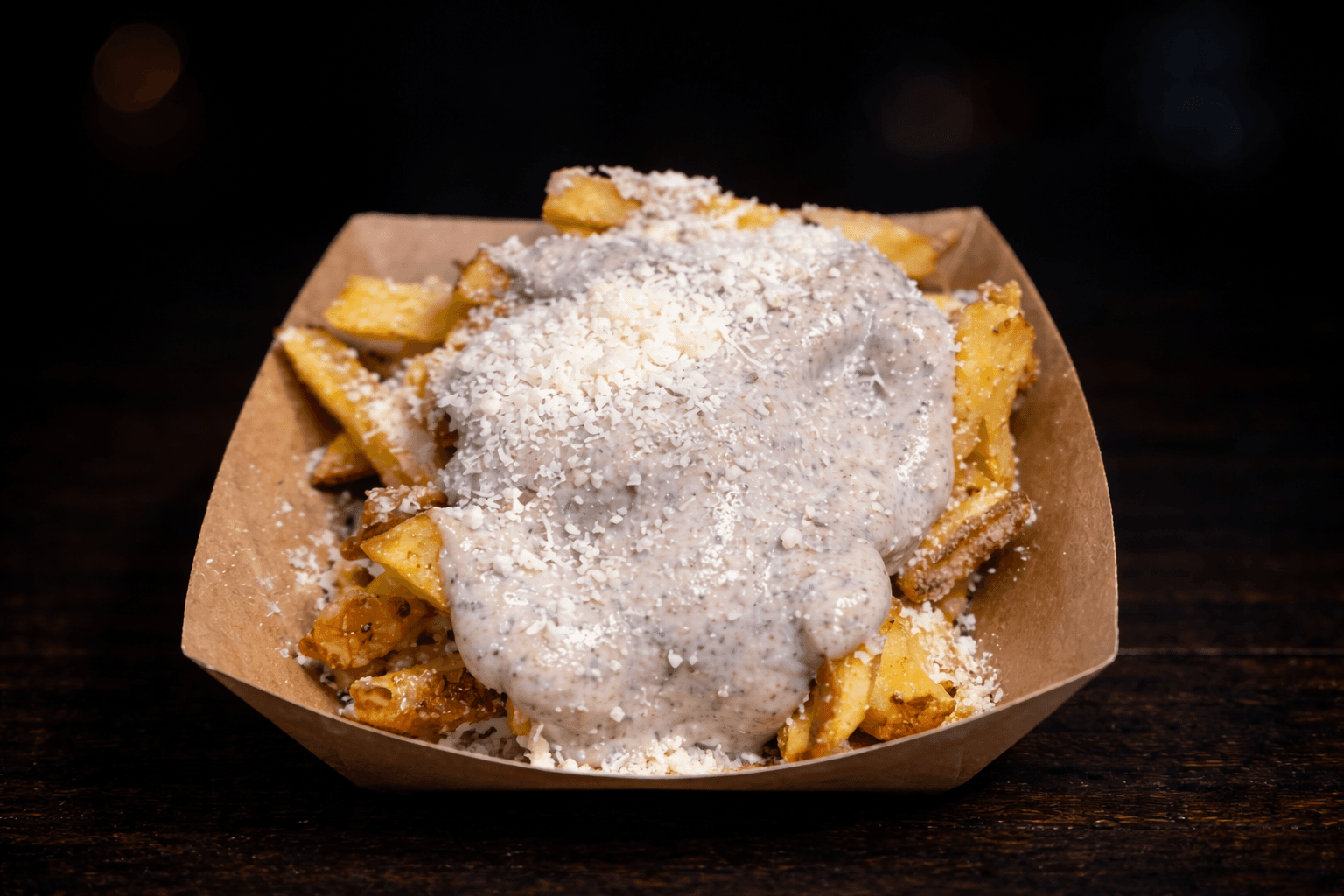 Patates trufades amb parmesà