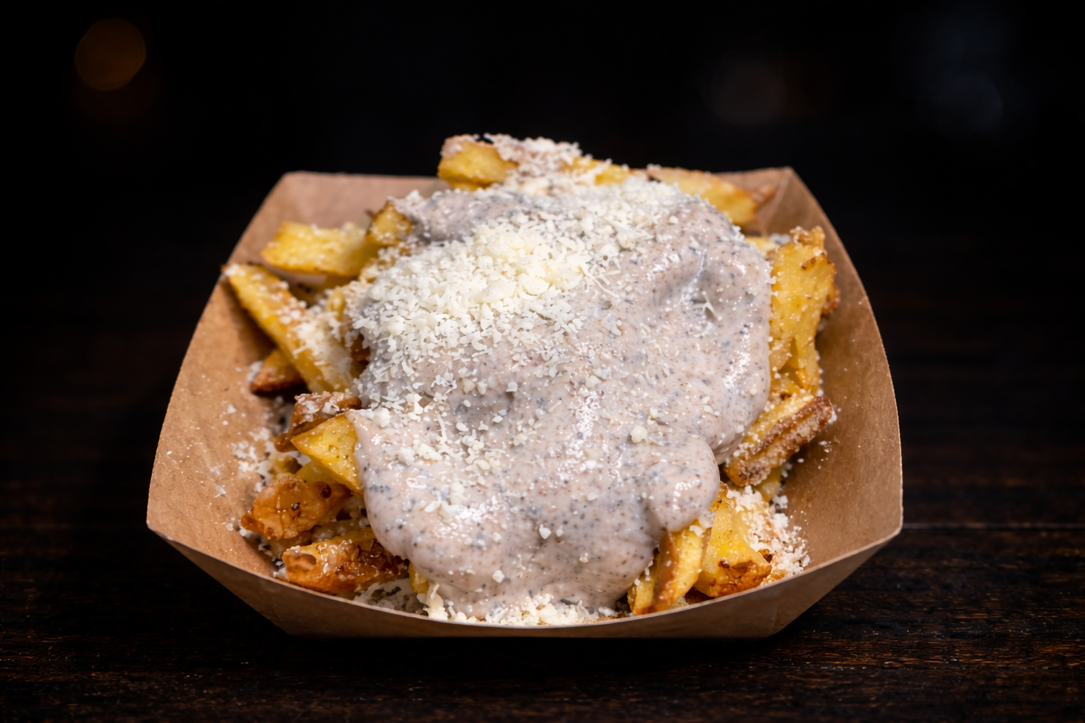 Patates trufades amb parmesà